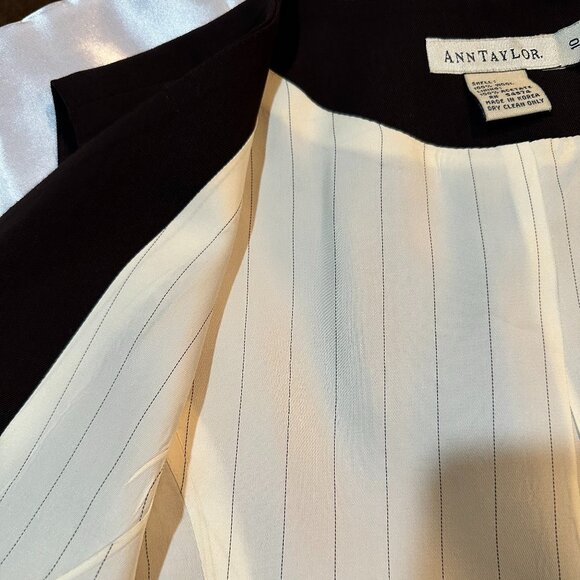 Ann Taylor Chocolate Brown Button Front Lined Vest, Size 10 - Picture 11 of 12